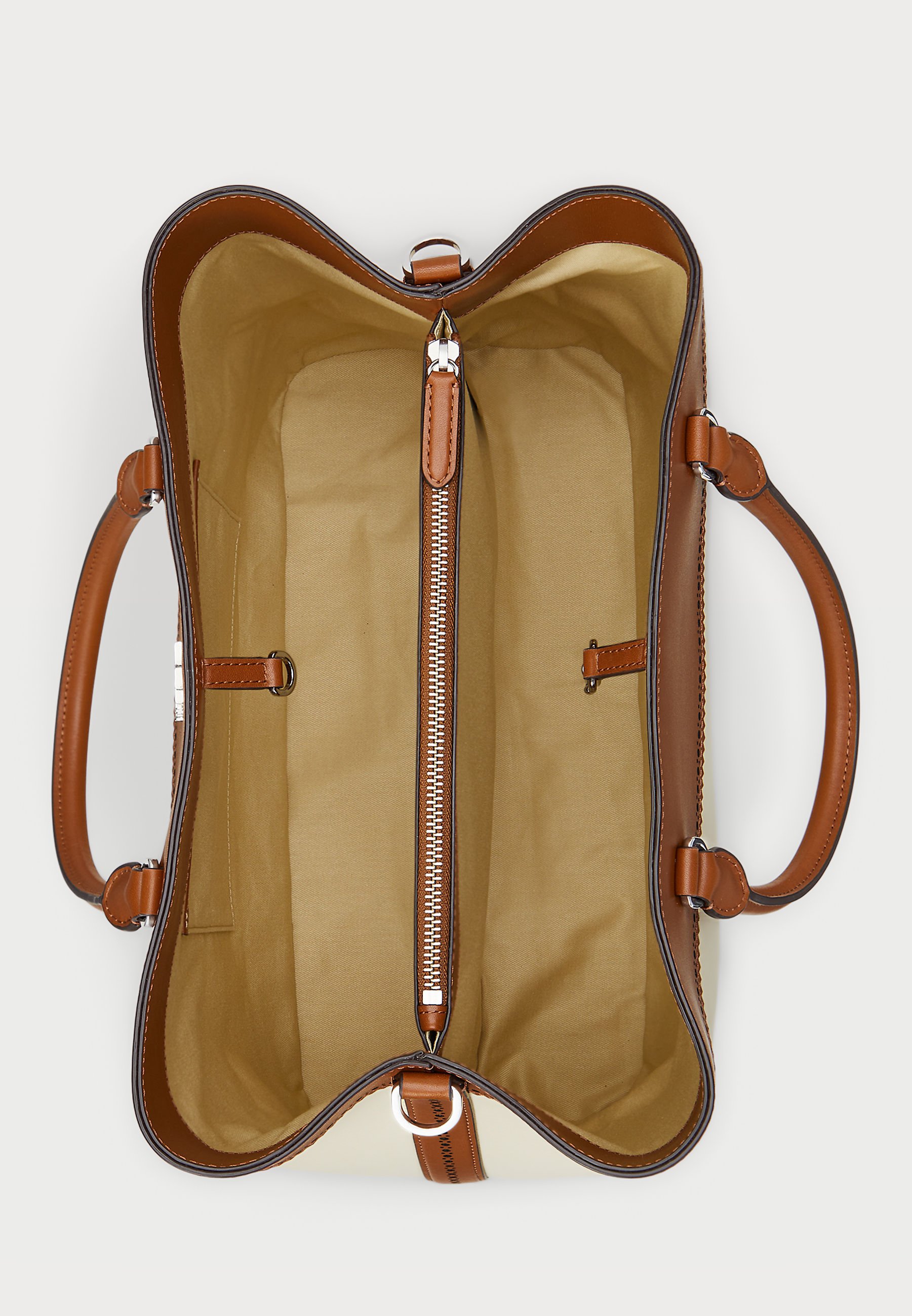 Ralph Lauren エレガント Straw & Leather Large Marcy Satchel Ralph Lauren Straw & Leather Large Marcy Satchel in Natural
