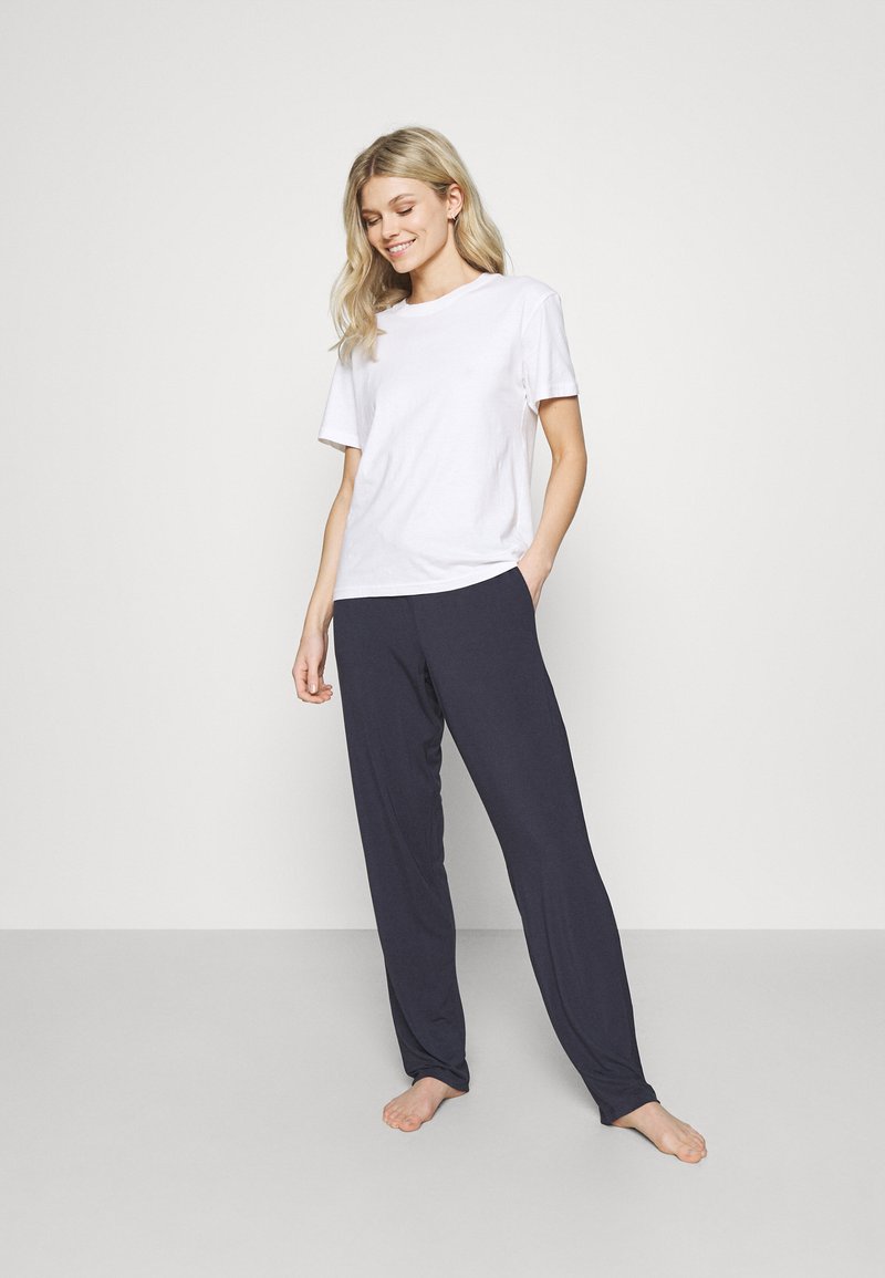 Schiesser Damen Schlafhose lang mit Bündchen Baumwolle Stretch - Mix Relax