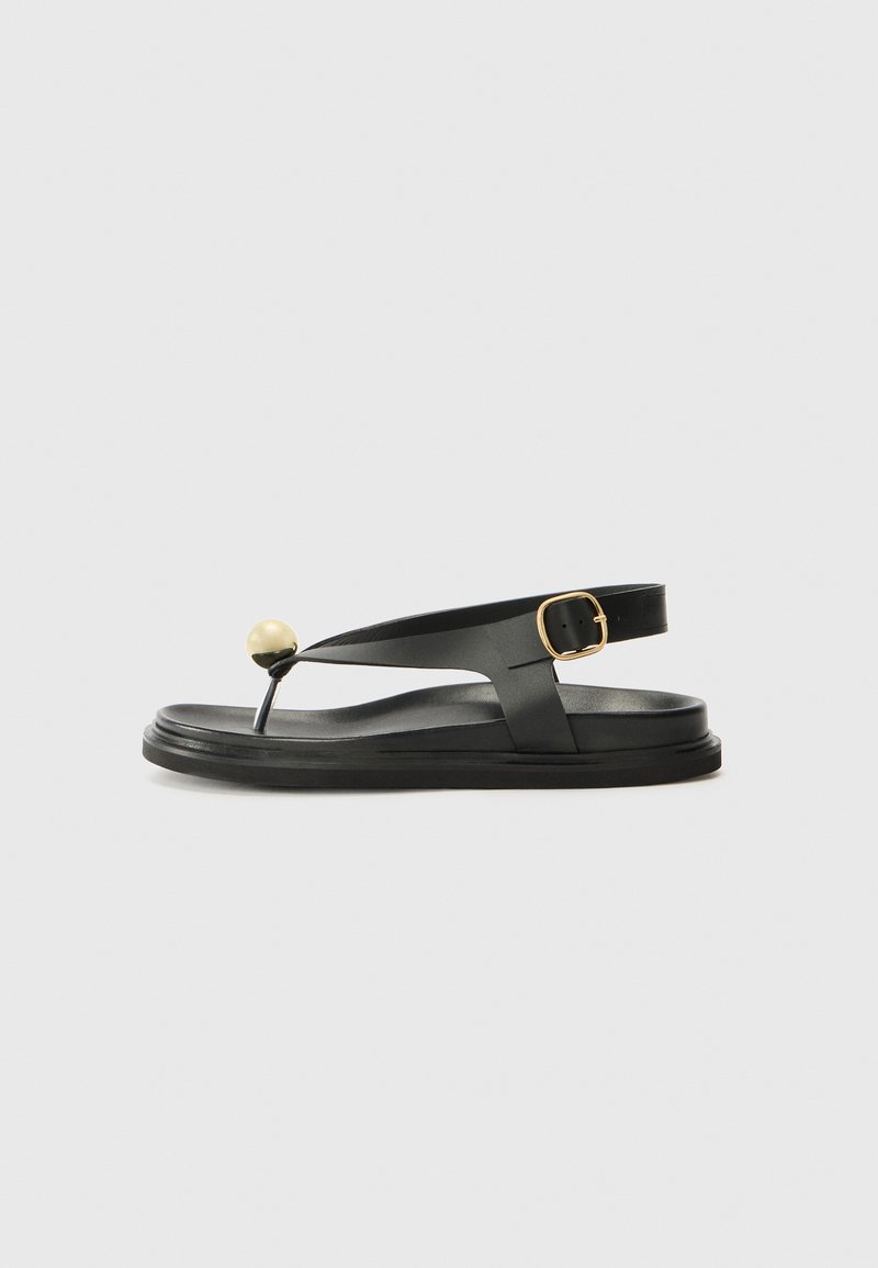Souliers Martinez SPIAGGIA 25 - Sandale cu baretă între degete - black