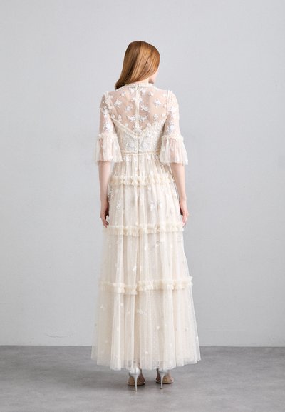 Needle & Thread SHIMMER DITSY LONG SLEEVE GOWN - Iltapuku - cream/cream