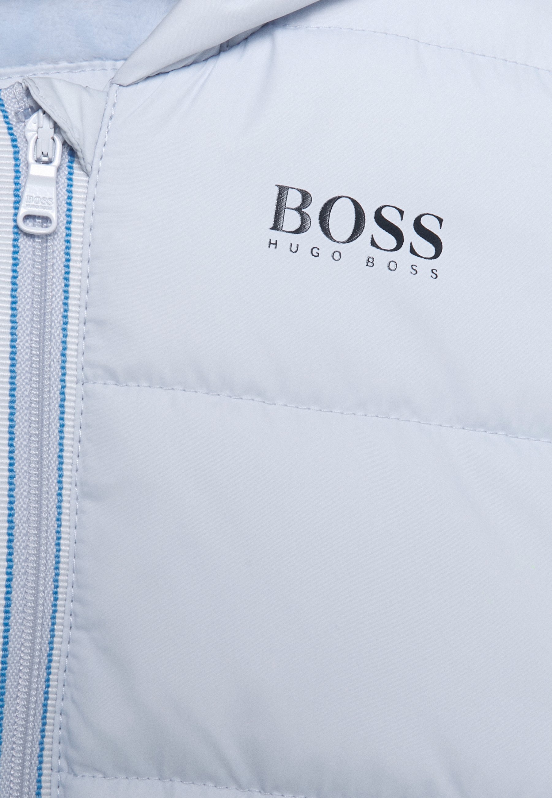 pale blue puffer jacket