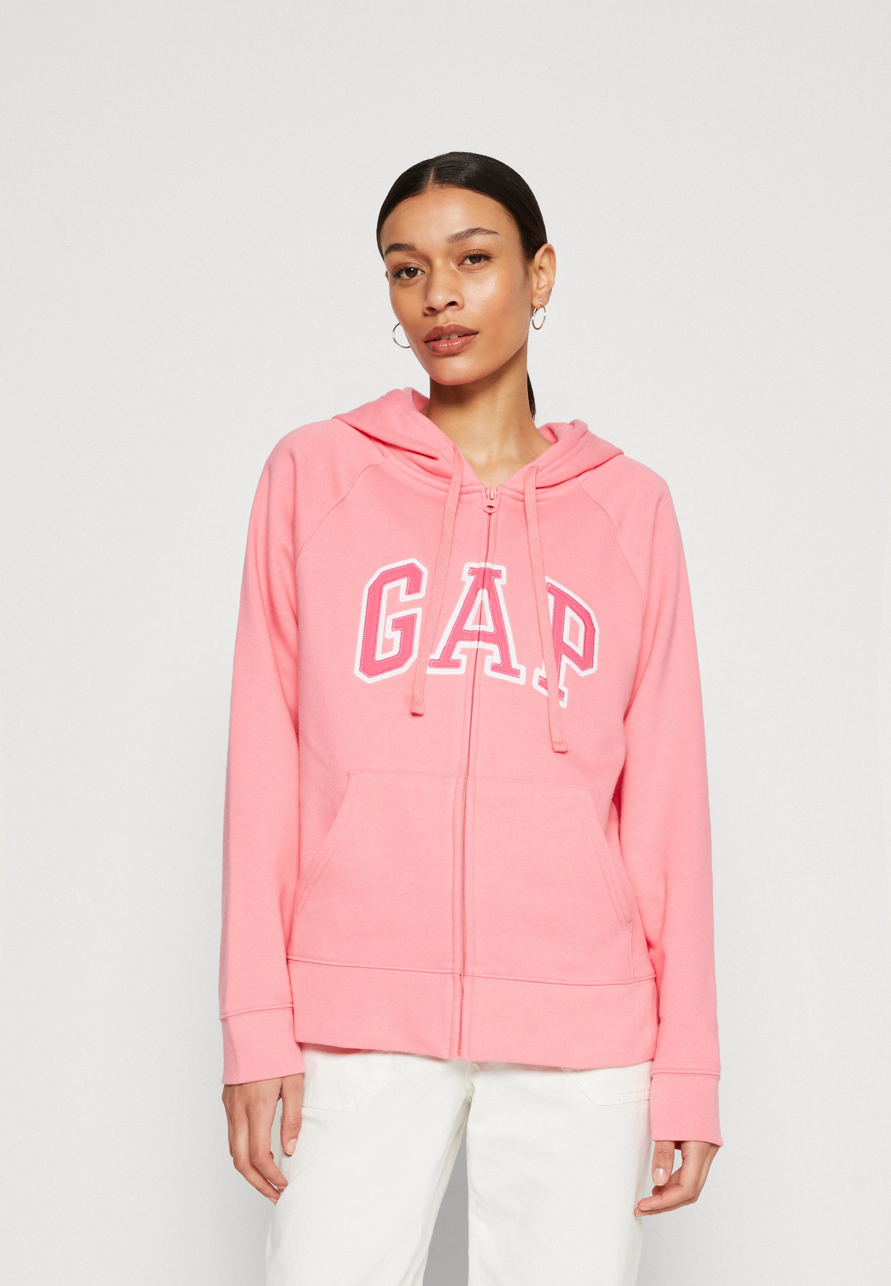 women's pink gap zip up hoodie