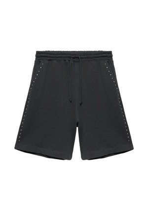 PULL&BEAR, WITH STUDS JOGGER - BERMUDA SHORTS - Pantalon de survêtement - dark grey
