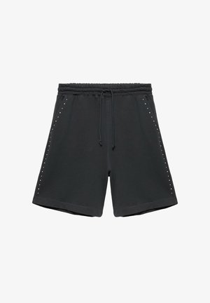 PULL&BEAR, WITH STUDS JOGGER - BERMUDA SHORTS - Pantalon de survêtement - dark grey
