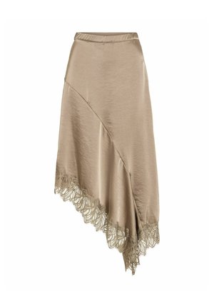 VILA, MIDIROCK VILEA SPITZEN - Jupe trapèze - vintage khaki