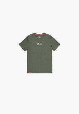 Alpha Industries, ALPHA WORDING - Majica kratkih rukava s printom - dark olive