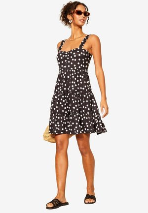STRAPPY TIERED  - Hverdagskjole - black white polka dot