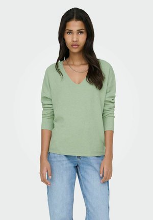 ONLRICA LIFE L/S V-NECK PULLO NOOS - Trui - laurel green