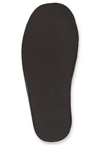 Black insoles with a textured surface, oval shape, and edges tapering slightly. Designed for comfort with a firm, gripping material.