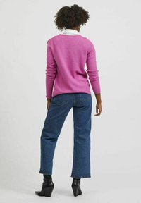 VILA VIRIL L/S V-NECK TOP - Jumper - rosebud