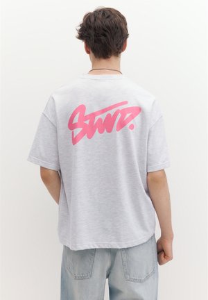 PULL&BEAR, STWD LOGO BOXY - T-SHIRT - T-Shirt print - light grey