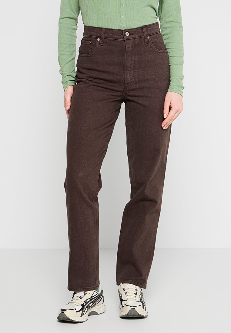 Abercrombie & Fitch Straight leg jeans donkerbruin Abercrombie & Fitch Straight leg jeans donkerbruin
