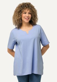 Ulla Popken A-LINIE HALBARM - T-shirt con stampa - classic sky blue