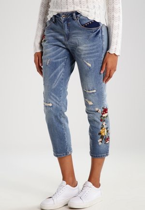 Cream, Jean boyfriend - blue