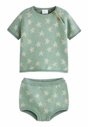 SET  - REGULAR FIT - Apdrukāts T-krekls - sage green