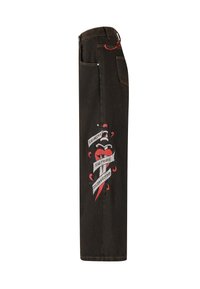 Ed Hardy DEATH BEFORE DISHONOR XTRA  - Flared jeans - black