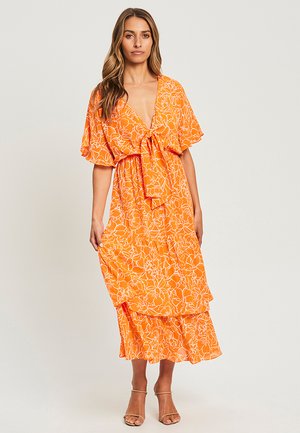 LUCINDA  - Maksi garuma kleita - orange blooms