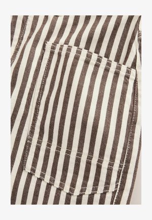 Next, PETITE FIT - DOUBLE POCKET BARREL JEANS - Jeans Relaxed Fit - brown cream stripe