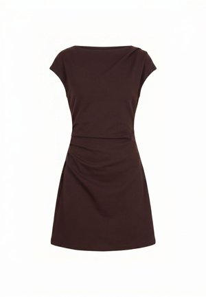 Forever New Petite, CARLY SLEEVELESS TUCK MINI DRESS - Robe de jour - chocolate