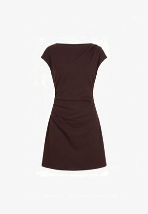 Forever New Petite, CARLY SLEEVELESS TUCK MINI DRESS - Robe de jour - chocolate