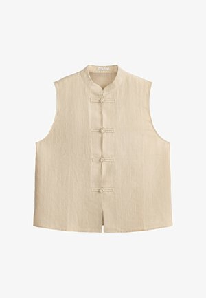 OYSHO, Gombos blúz - beige
