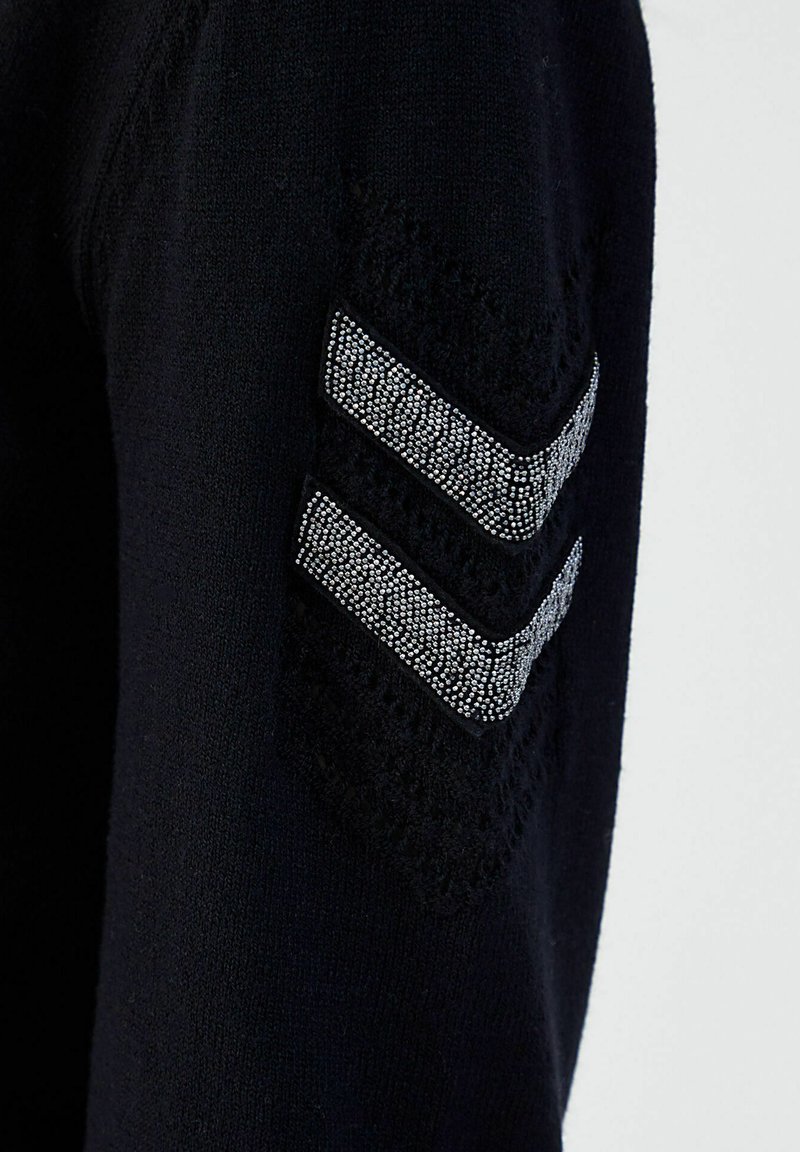 Damen Strickjacken | IKKS IN MILITARY STYLE Strickpullover noir/schwarz - MI83053 Damen Strickjacken | IKKS IN MILITARY STYLE Strickpullover noir/schwarz - MI83053