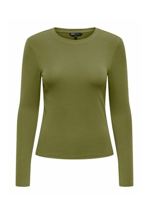 ONLY, ONLRILEY O-NECK L/S TOP JRS NOOS - Camiseta de manga larga - peat moss