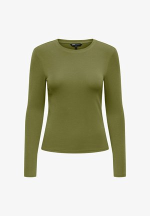ONLY, ONLRILEY O-NECK L/S TOP JRS NOOS - Camiseta de manga larga - peat moss