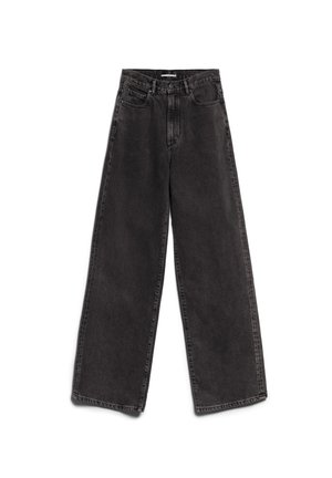 ARMEDANGELS ENIJAA CROPPED - Flared Jeans - ebony black