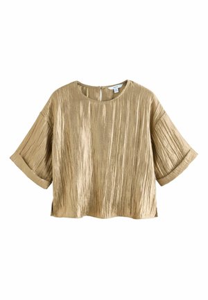 PETITE FIT - METALLIC CRINKLED  - Blouse - gold