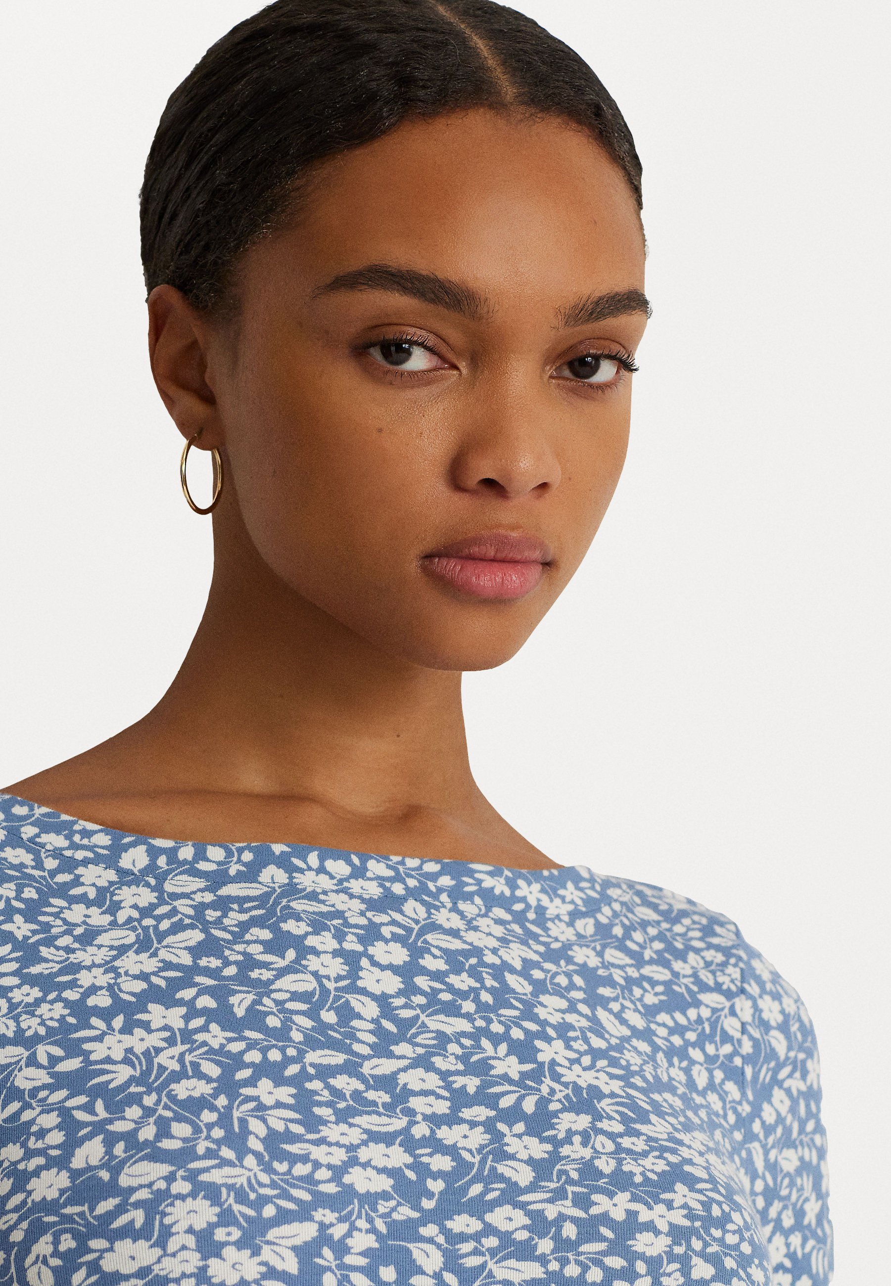 ラルフ・ローレン Lauren Ralph Lauren Petite Judy ミッド Sleeve Tシャツ レディース シャツ トップス Gre Women's Lauren Ralph Lauren Petite Judy Mid Sleeve T-Shirt