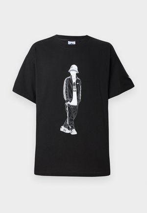 UNISEX - Nyomott mintás póló - black