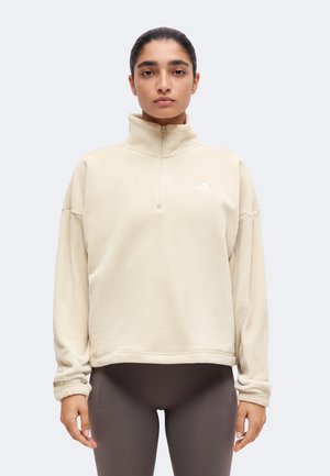 adidas Sportswear, WOMEN POLAR QUARTER ZIP - Поларен пуловер - beige/ivory