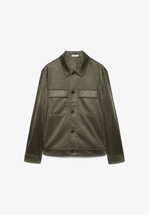 Calliope, CAPOSPALLA TINTA UNITA - Veste en similicuir - verde militare