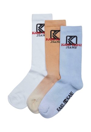 Karl Kani UNISEX GRADIENT 3-PACK - Calze - blue sand white