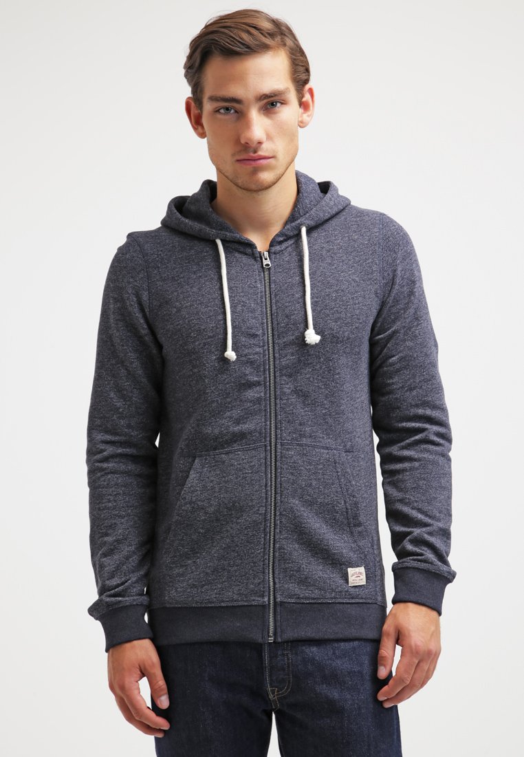 Jack & Jones Felpa con zip - dress blue/blu scuro
