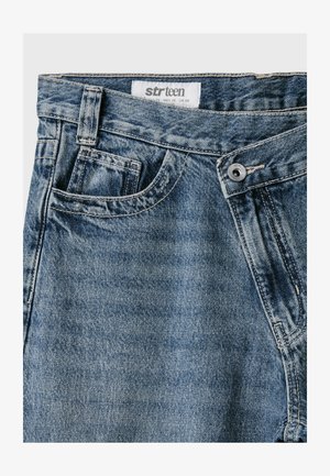 Stradivarius, CROSS-OVER WAIST WIDE-LEG JEANS - Wide Leg - used denim