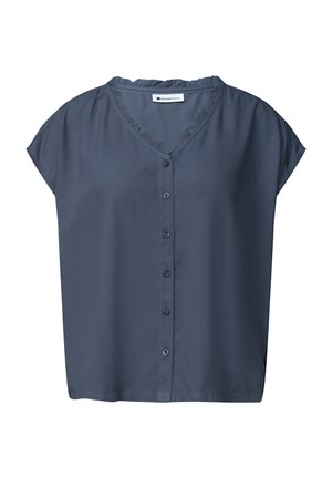 Street One, BLUSENSHIRT MIT V-NECK UND RÜSCHEN - Blouse - ashen blue