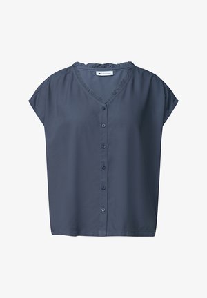 Street One, BLOUSENSHIRT WITH V-NECK AND RUFFLES - Blouse - ashen blue