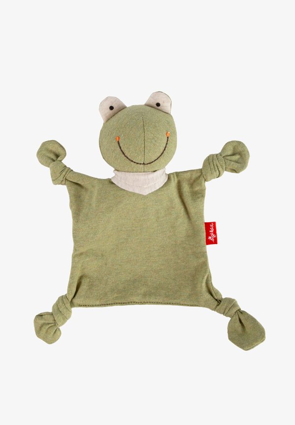 MINI-SCHNUFFELTUCH FROSCH – Kuscheltier – grün