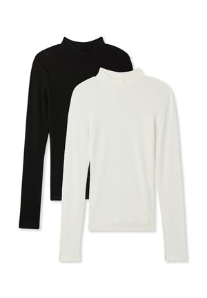 PACK 2 LUPETTO - Maglietta a manica lunga - 1x Wool White, 1x Black