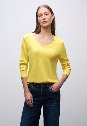 V-NECK PULLOVER - Pullover - gelb