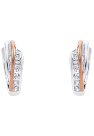 FÜR DAMEN, GLÄNZENDES SILBER 925 TEILROSÉVERGOLDET - Pendientes - bicolor