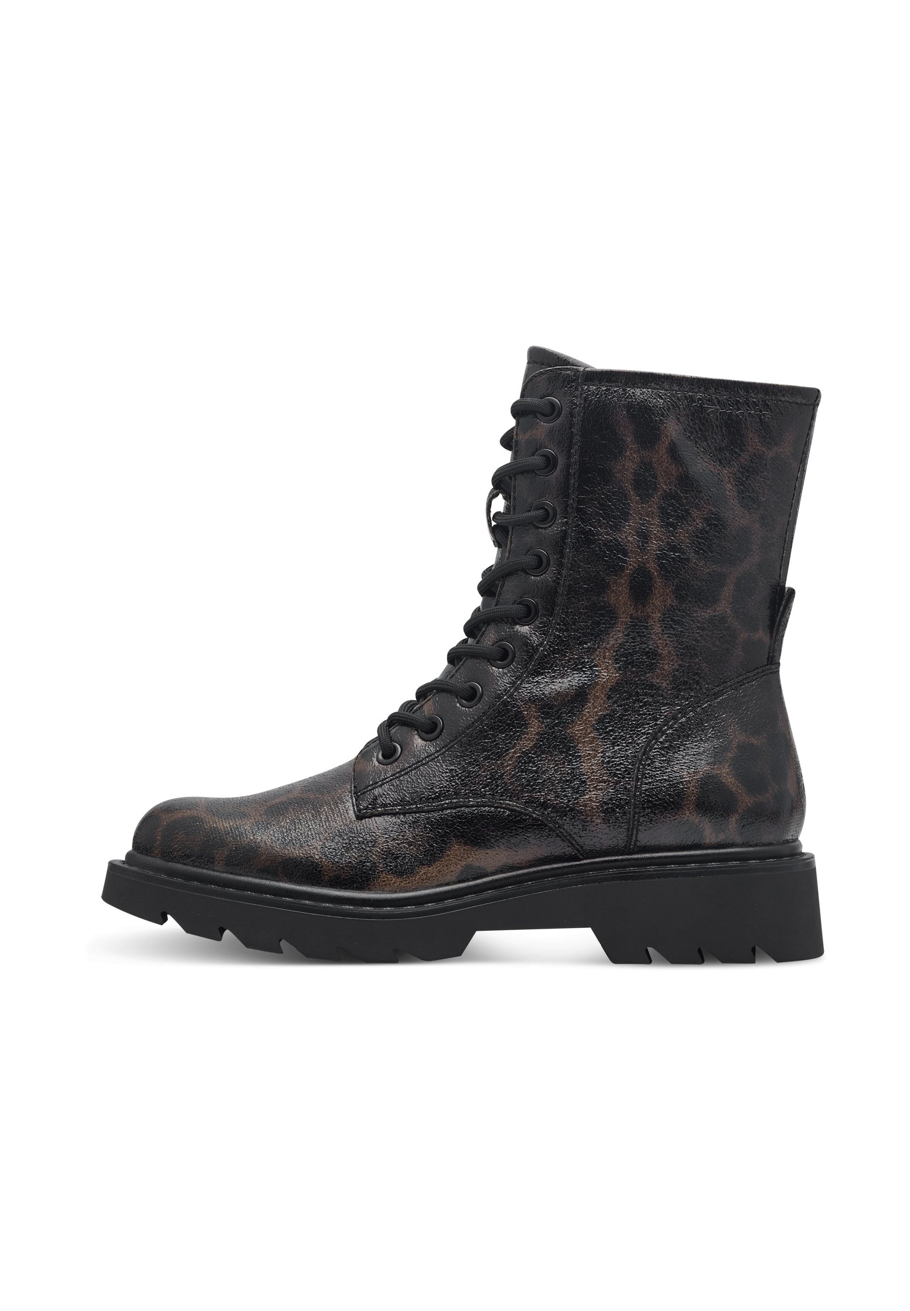 Tamaris Flat 1-25021-45 enkellaarsjes, zwart leer, 40 EU, zwart leder, 40 EU