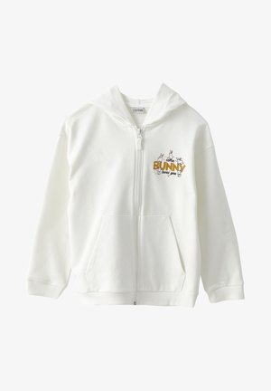 LONG SLEEVE - Zip-up sweatshirt - white