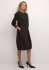 Culture CUANTOINETT 3/4 SLEEVE DRESS - Abito a camicia - demitasse