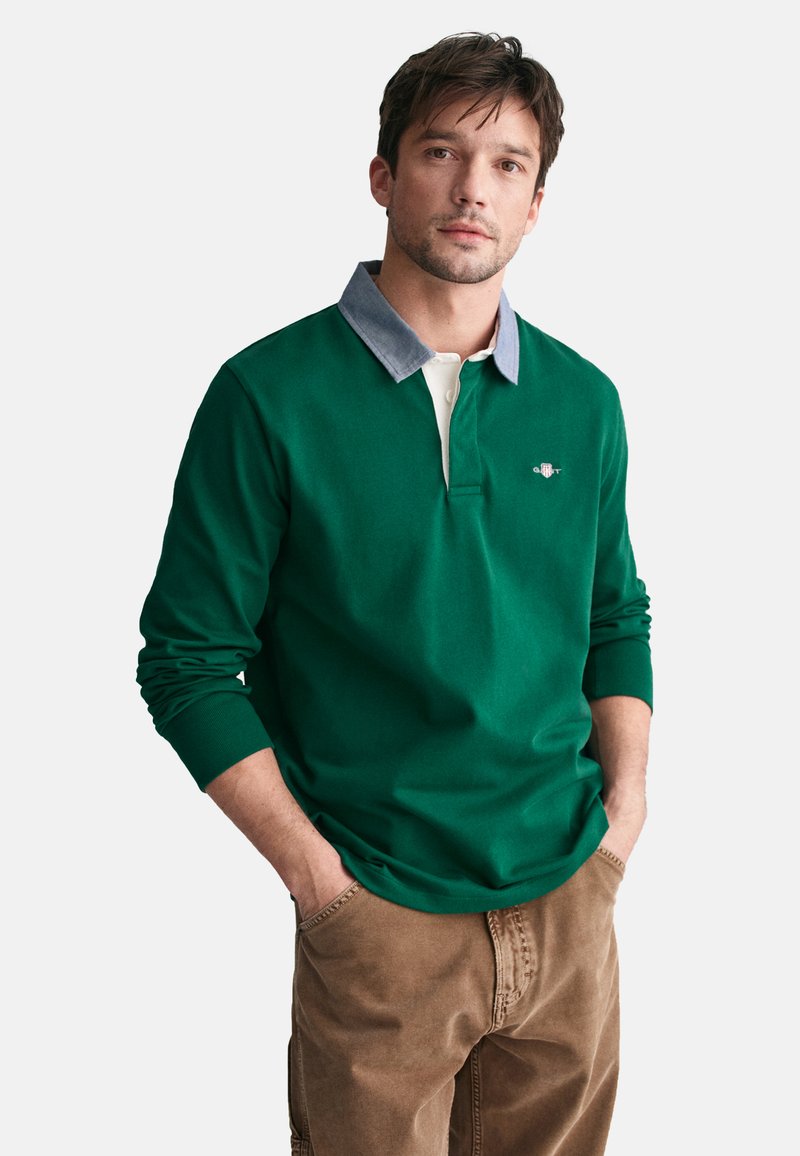 GANT REG HEAVY RUGGER - Poloshirt - deep forest green