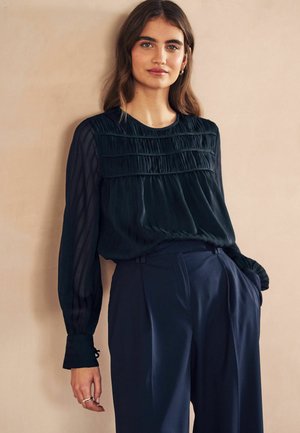 Next SHEER PINTUCK PLEATED REGULAR FIT - Blūze - navy