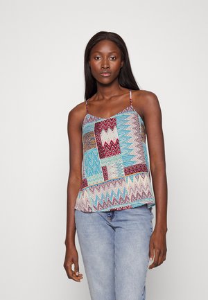 ONLY Tall ONLALMA LIFE CYRUS SINGLET  - Μπλούζα - molten lava zigzag rhombus