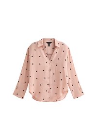 New Look HEART PRINT V-NECK - Camicia - pink pattern